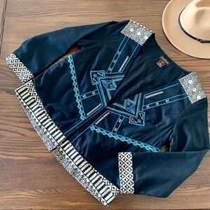 Multiples cropped tribal jacket 